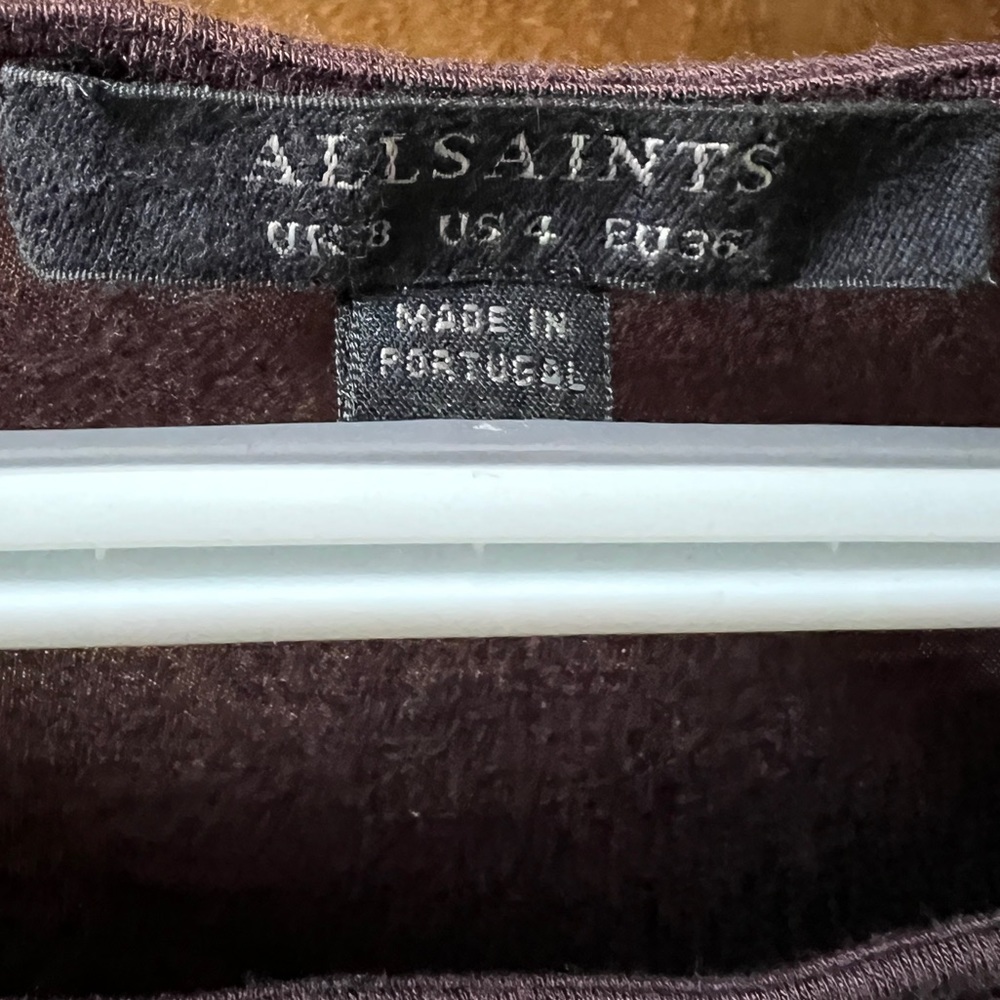 All Saints tee dress , cut to flatter sz 4 - Picture 3 of 5